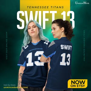 Swift 13 NFL Jersey, Tennessee Titans Football Shirt, Game Day Outfit, Swiftie Gift Idea