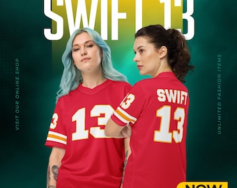 Swift 13 NFL Jersey, Kansas City Chiefs Football Shirt, Game Day