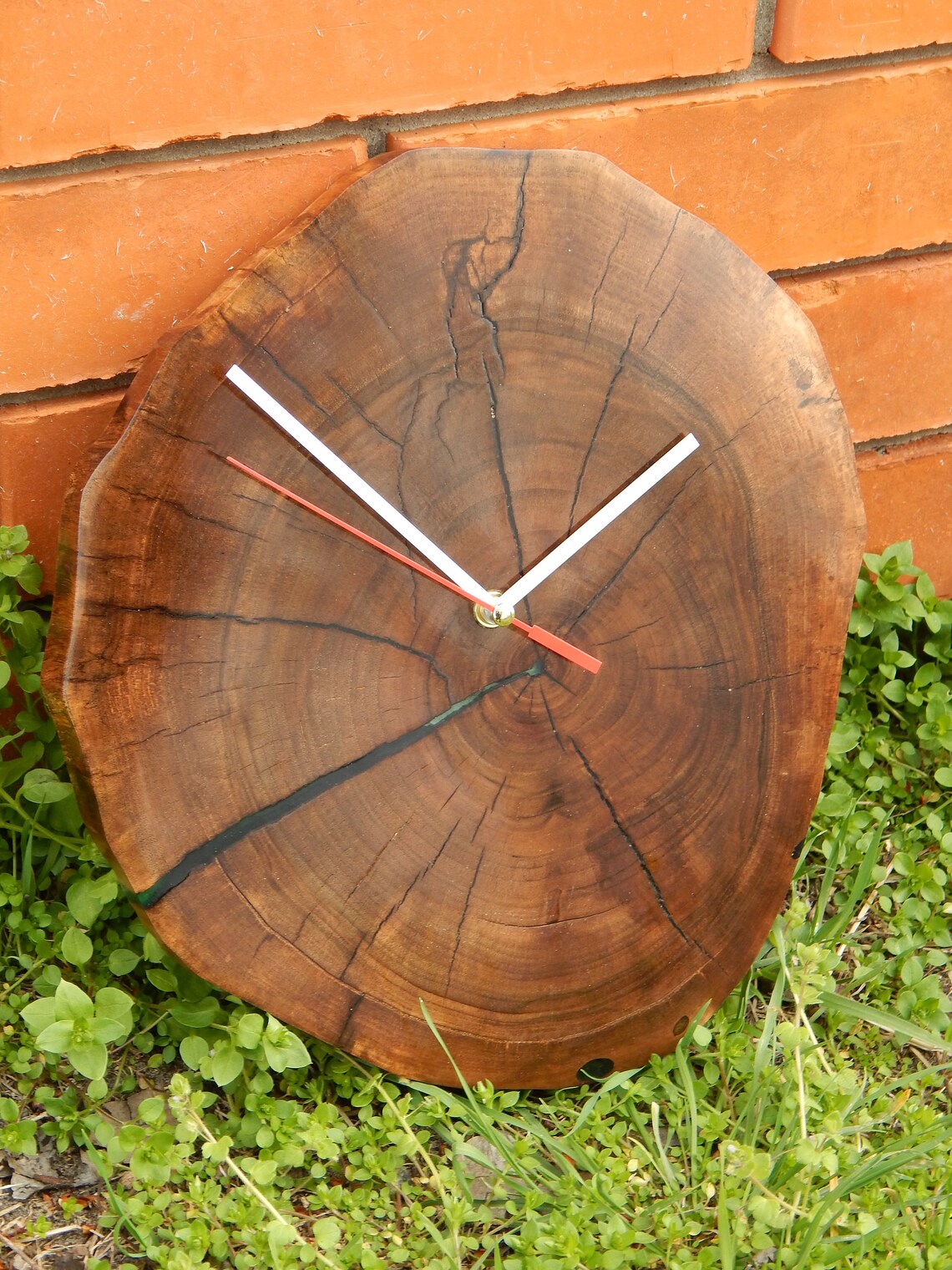 11 Wood epoxy clock Unique wall clock Wood clock Pretty Etsy