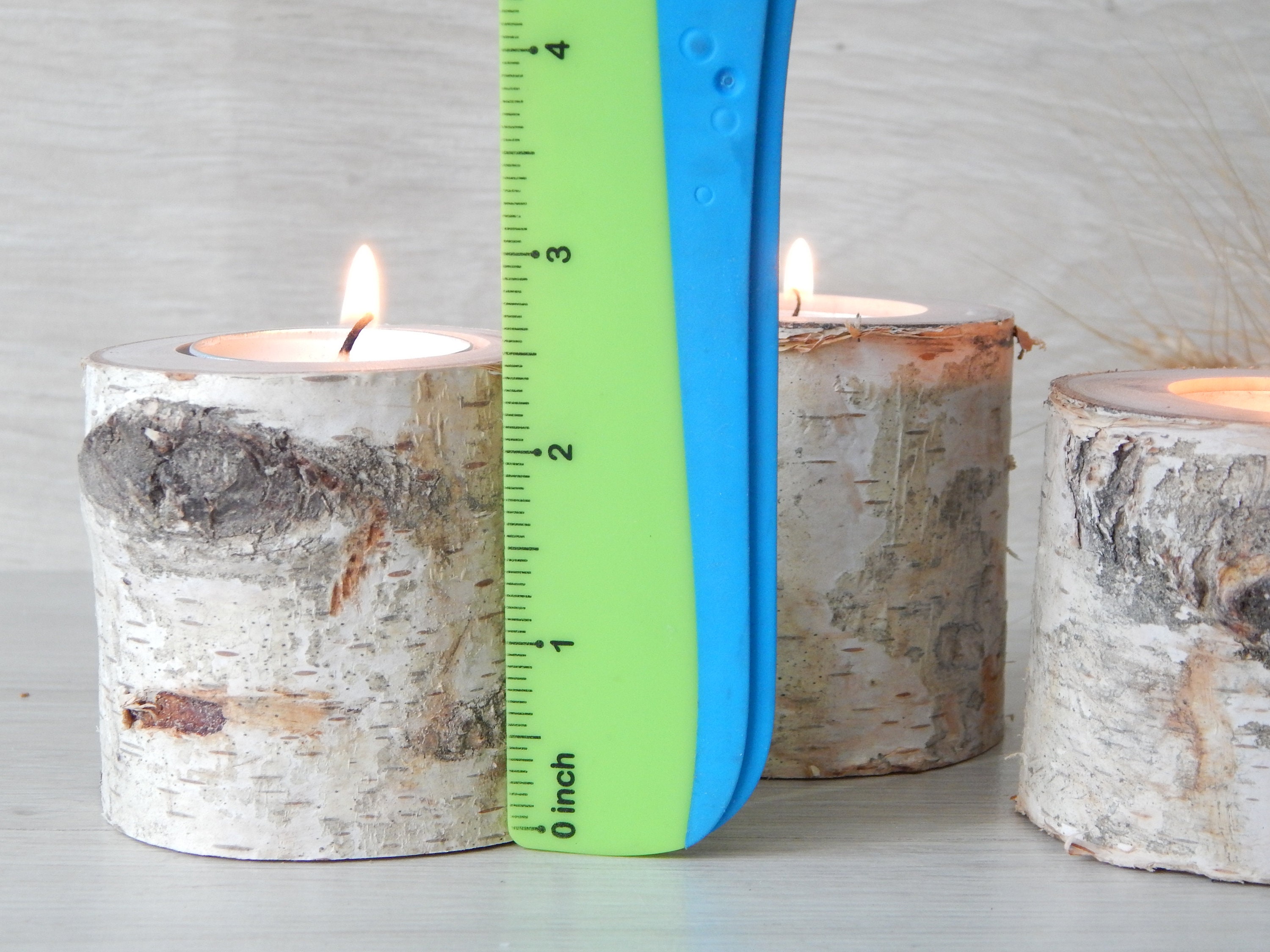 SET OF 3 Birch Candle Holders White Birch Candle Tree Branch Etsy