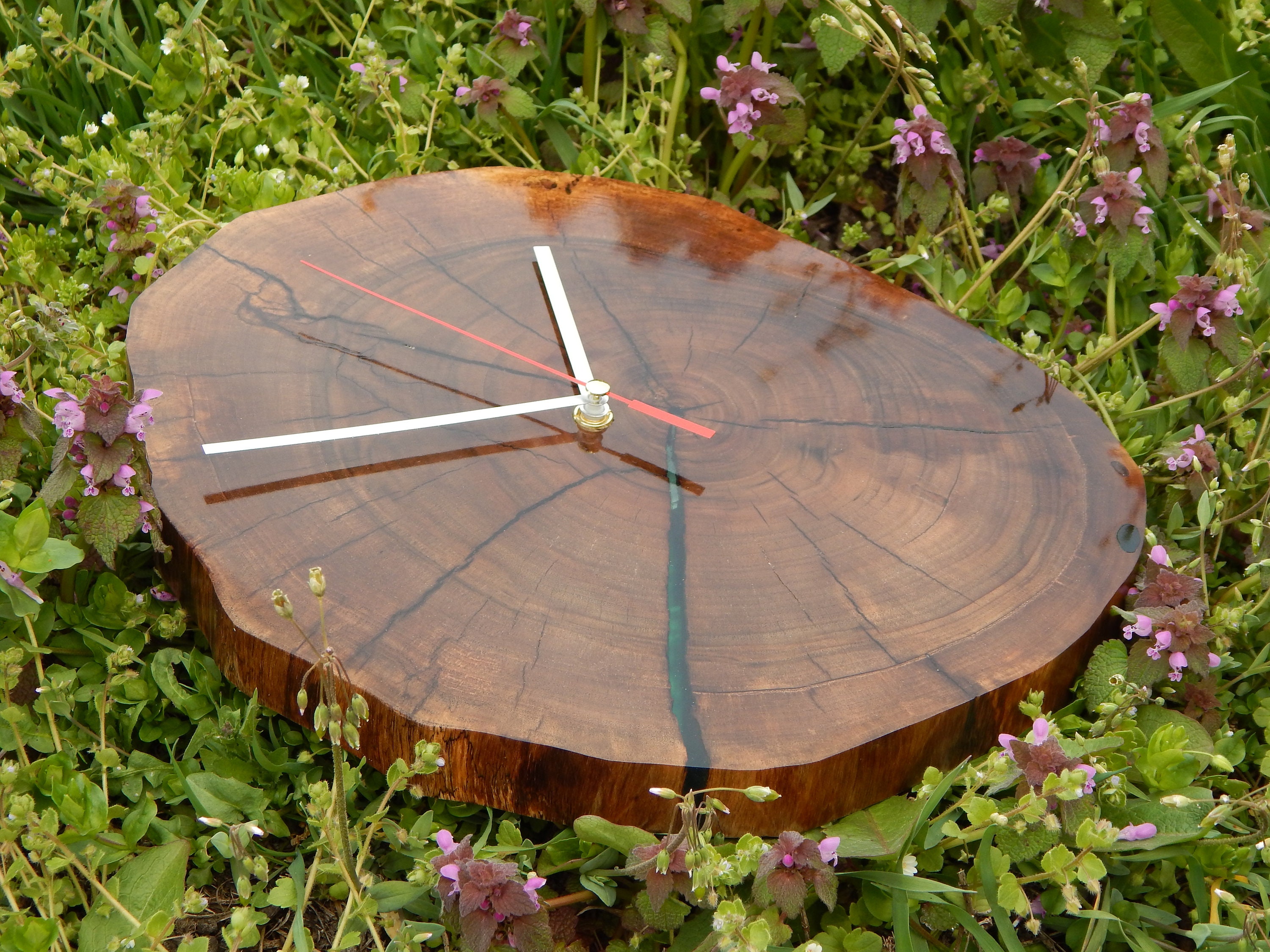 11 Wood Epoxy Clock Unique Wall Clock Wood Clock Pretty Etsy
