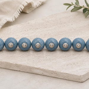 8 handmade Marrakesh Gray grey drawer knob mosaic ceramic cabinet moroccan Door knobs pulls Kitchen cupboard handles