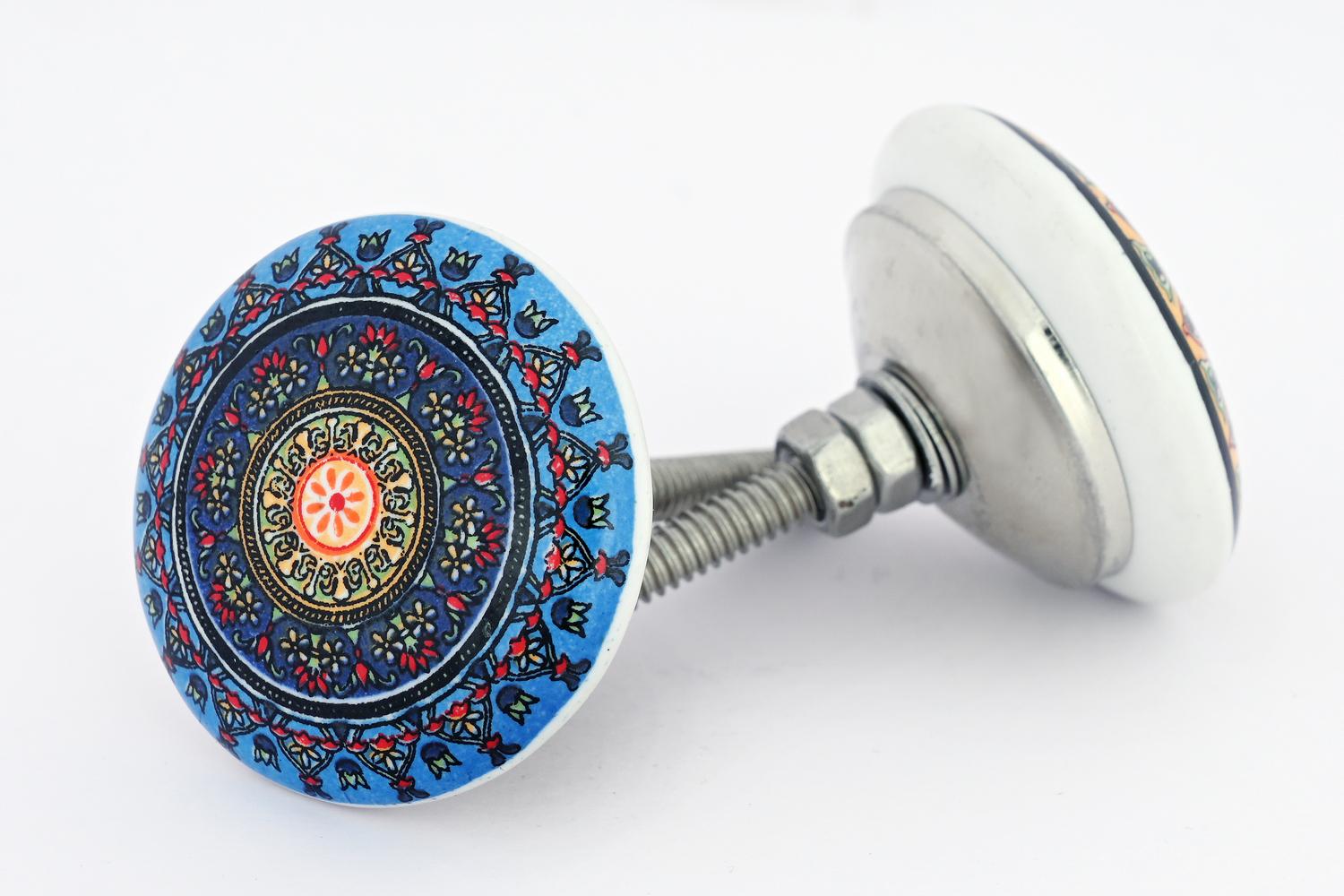 10 Mixed Colourful Mandala Handmade Unique Ceramic Knobs Door Knob ...
