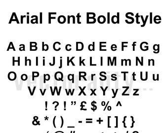 Arial Font Etsy