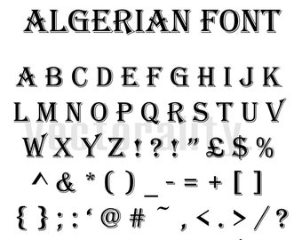 Font algerian