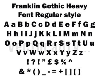 examples of franklin gothic font