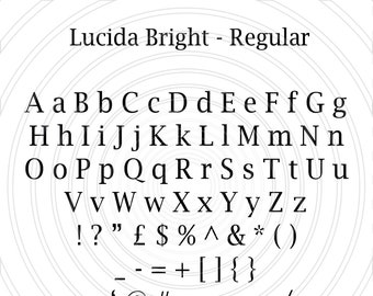 lucida calligraphy font in latex
