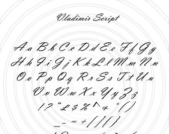 Vladimir Script Font - Etsy