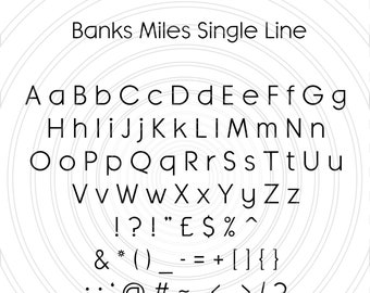 single line font single line font