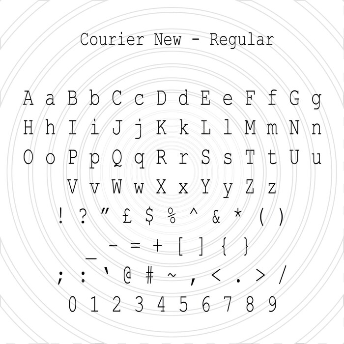 Modern Courier Font Etsy