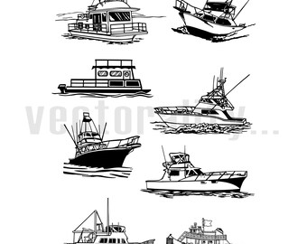 Download Fishing Boat Svg Etsy