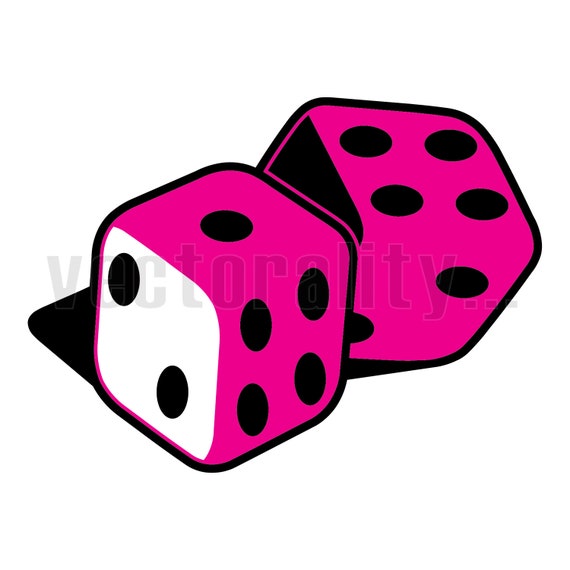 pink fluffy dice