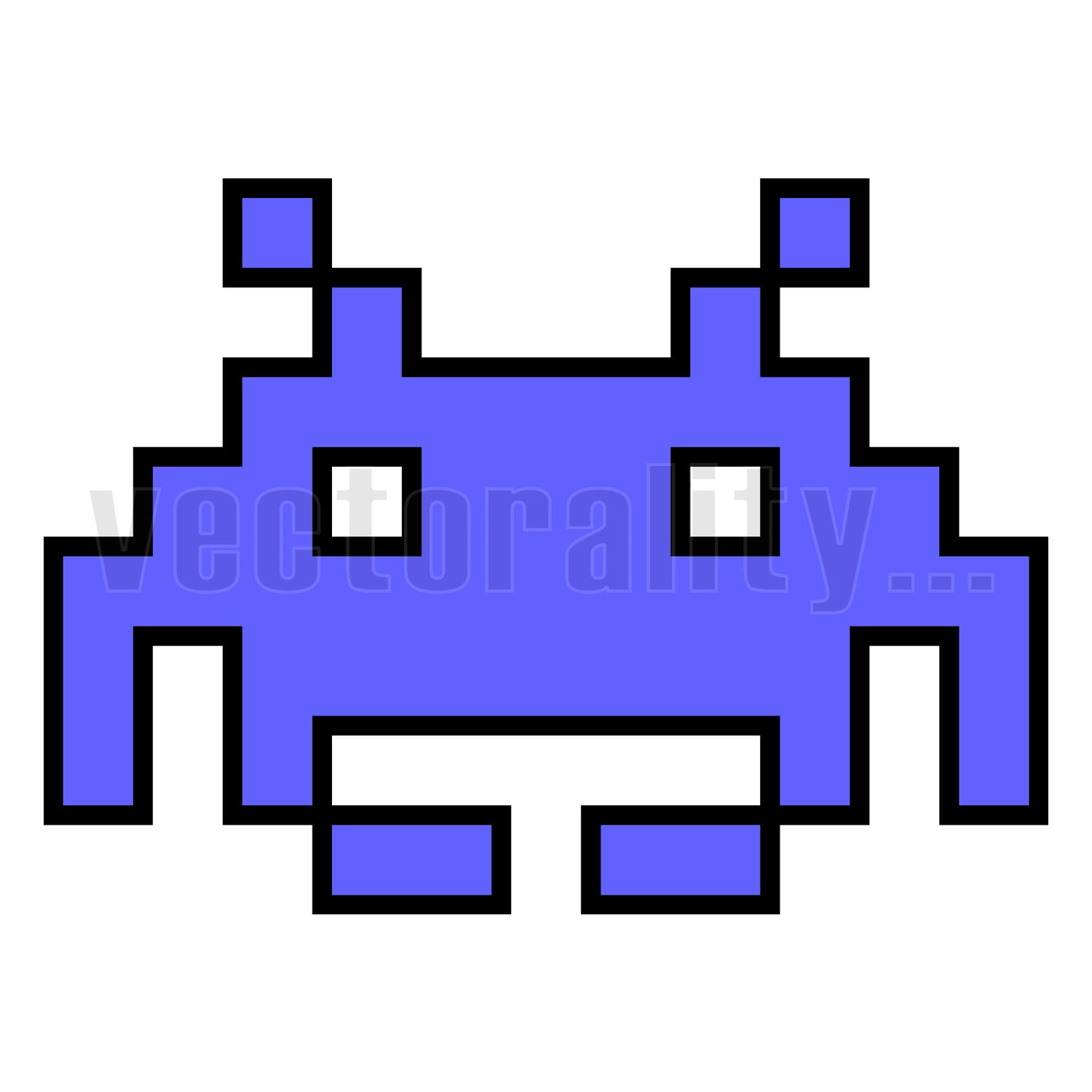 Space Invaders Alien Ship Classic Retro Video Game Vector Art Etsy UK