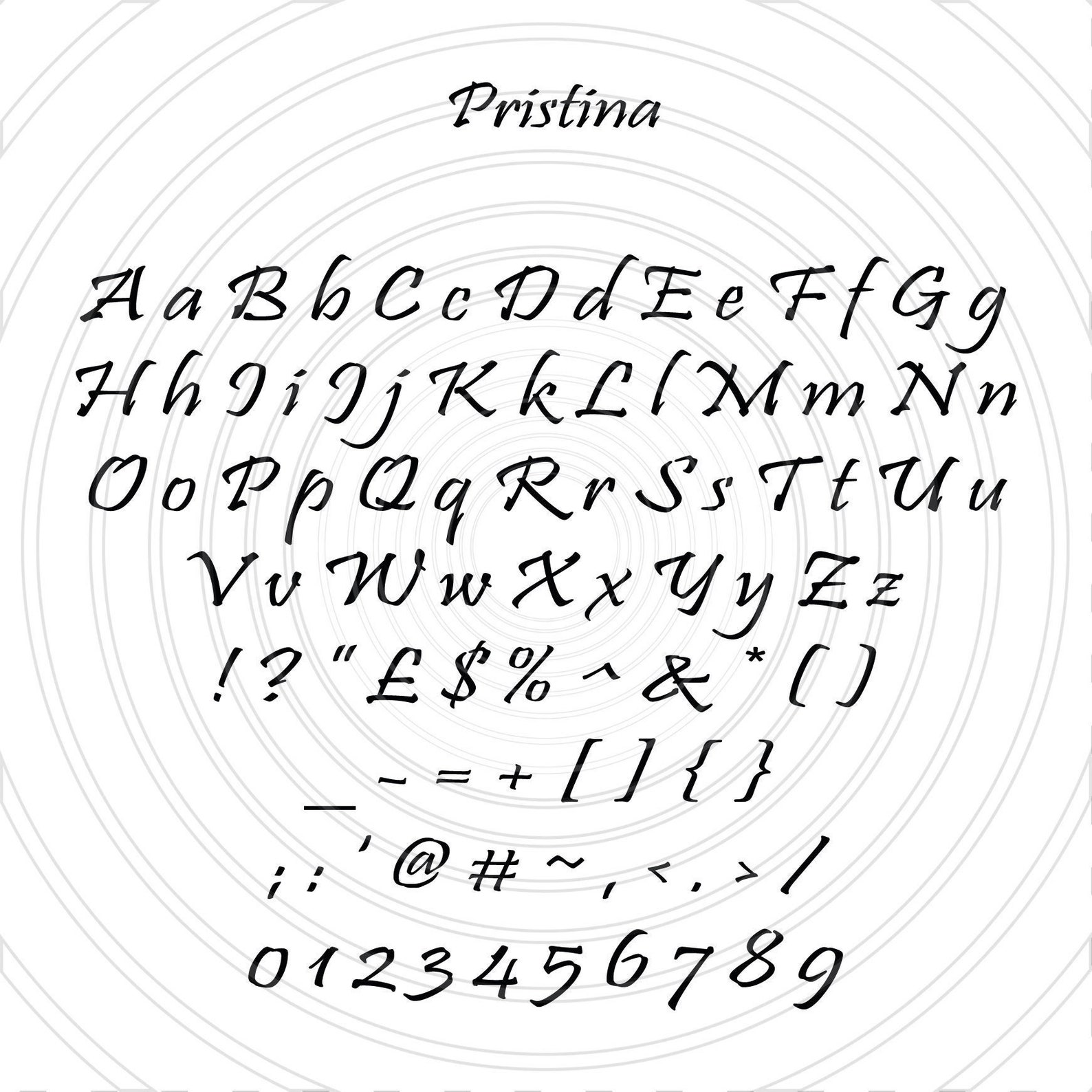 Pristina Script Serif Calligraphy Scroll Installable Font Text Etsy