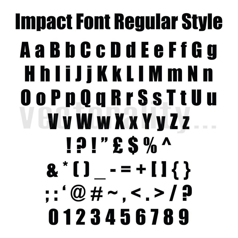 impact regular font impact regular font