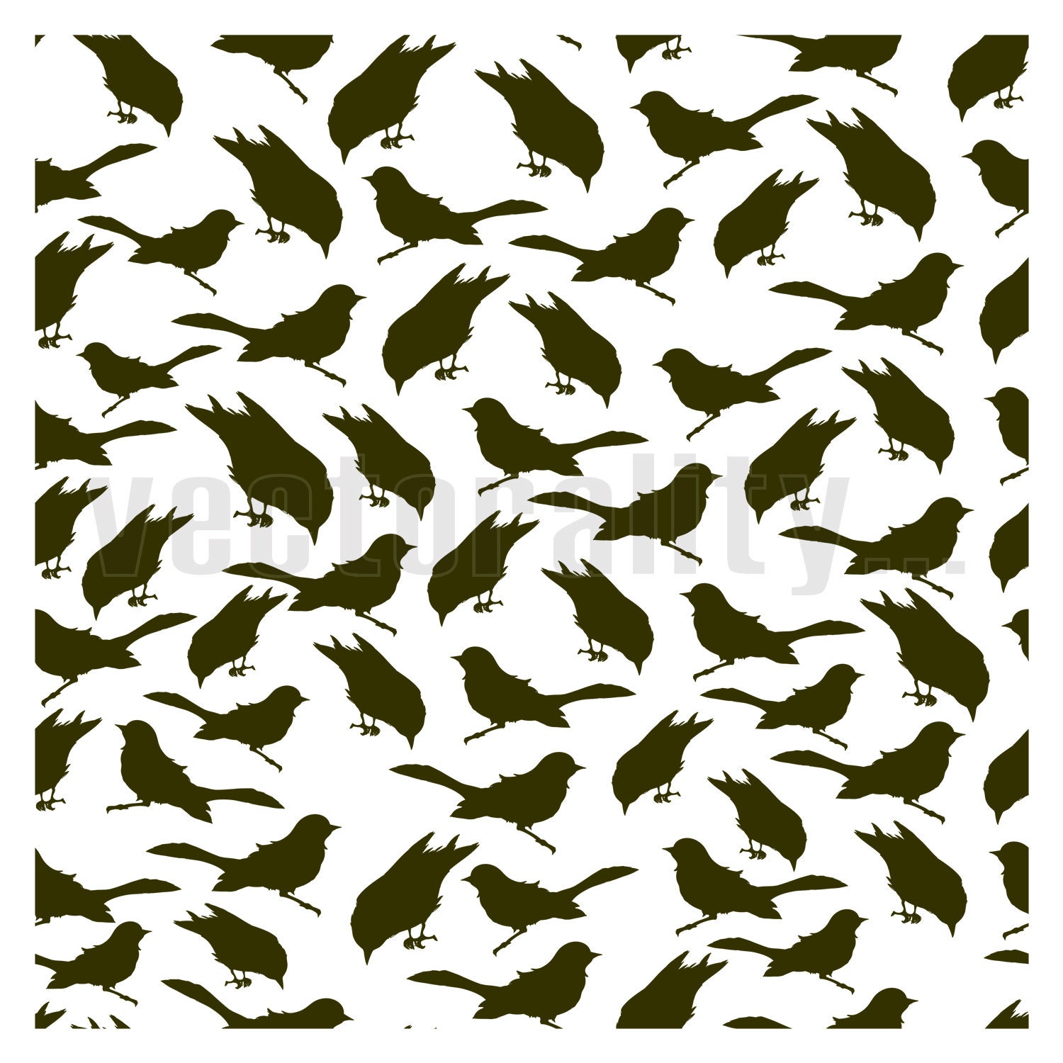 Small Bird Birds Repeat Pattern Seamless Vector Art Instant - Etsy