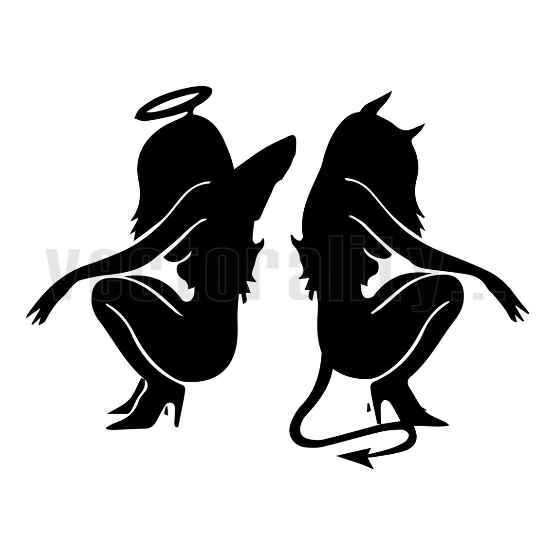 Gute böse Teufel Engel Mudflap Mädchen Lady Sexy Trucker Etsy