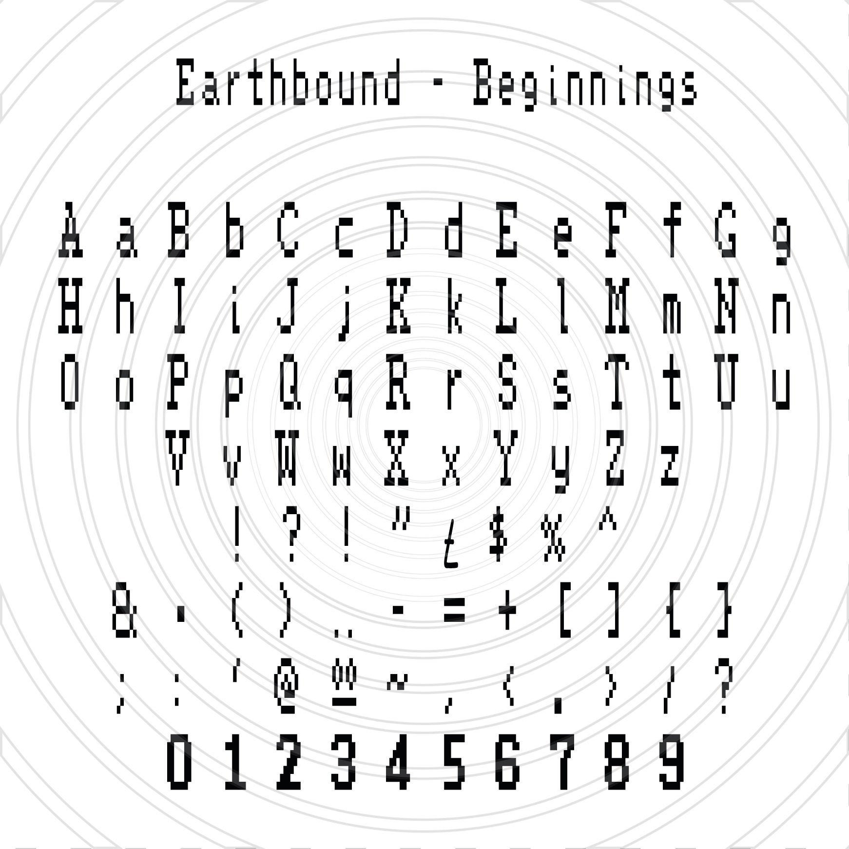 Earthbound Beginnings Serif Alphabet Numbers Letters Vector Etsy