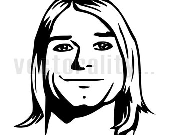 Kurt Cobain Svg File - Etsy