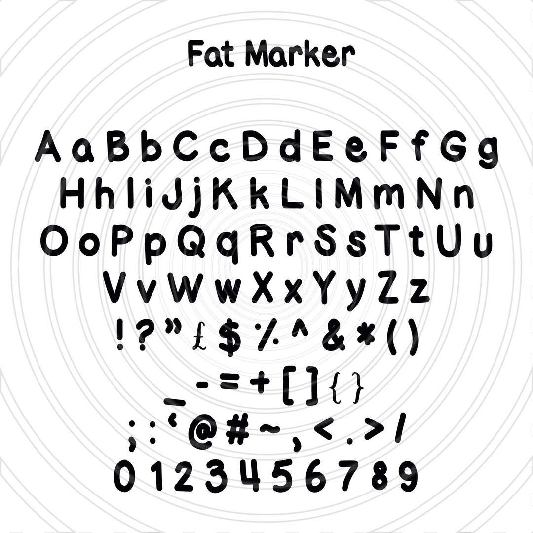 Fat Marker Handwriting Script Natural Calligraphy Scroll Etsy