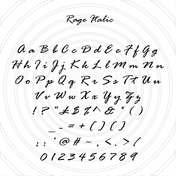 Rage Italic Handschrift Script Natural Kalligraphy Scroll Etsy Schweiz