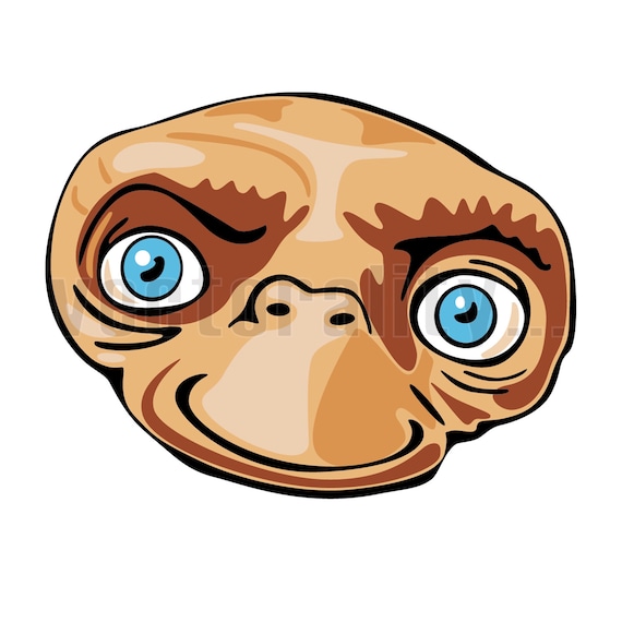 Et Extraterrestrial Alien Face Head Movie Film Vector Fan Art Etsy Et Extraterrestrial Alien Face Head Movie Film Vector Fan Art Etsy
