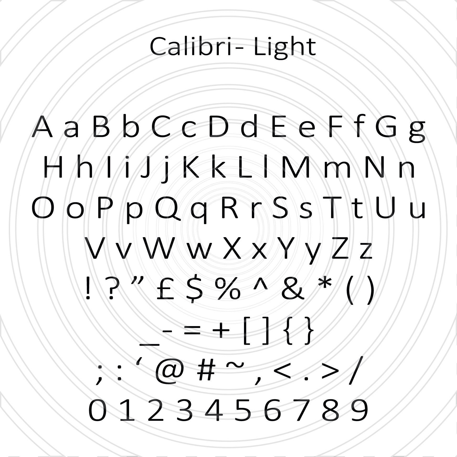 Calibri Light Modern Plain Futuristic Installable - Etsy