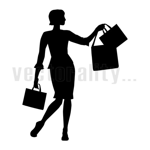 Download Lady Woman Girl Shopping Bags Retail Shopper Shop Therapy Etsy