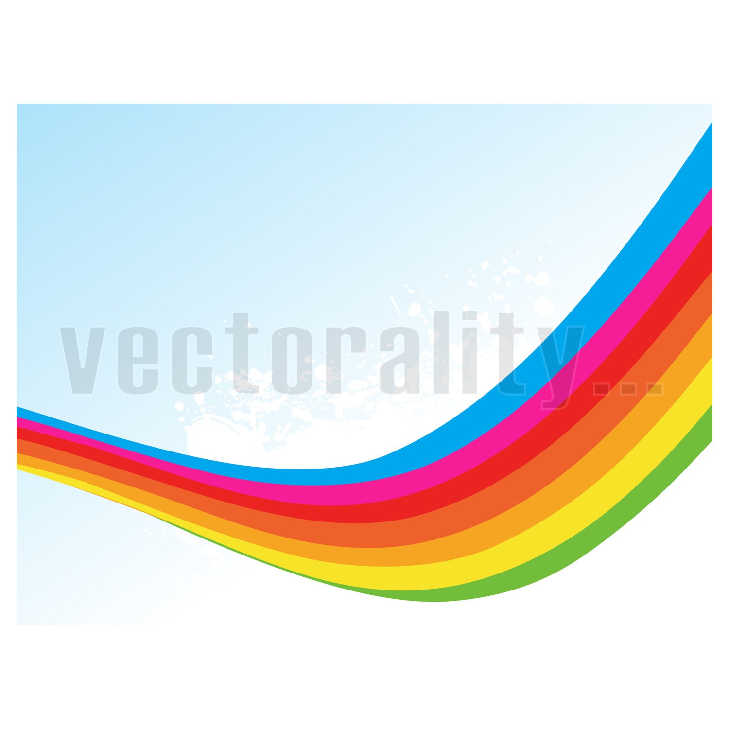 Download Grunge Paint Splat Rainbow Line Header Vector Art Instant Etsy