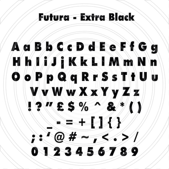 Futura Extra Black Sans Serif Modern Plain Futuristic - Etsy