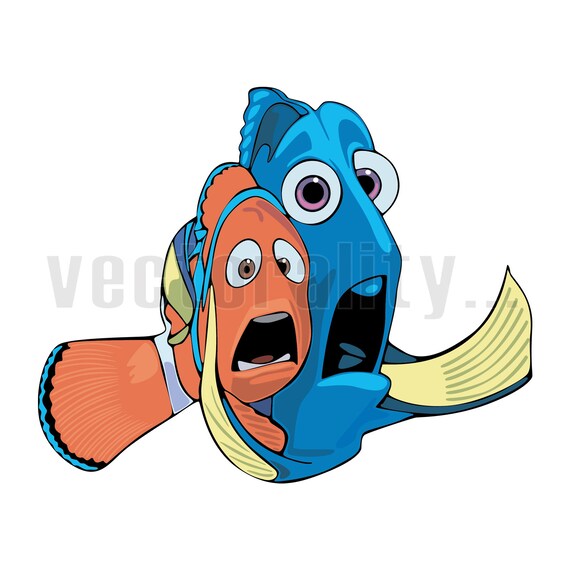 Download Nemo Clown Fish Dori Tropical Orange Vector Fan Art Instant Etsy