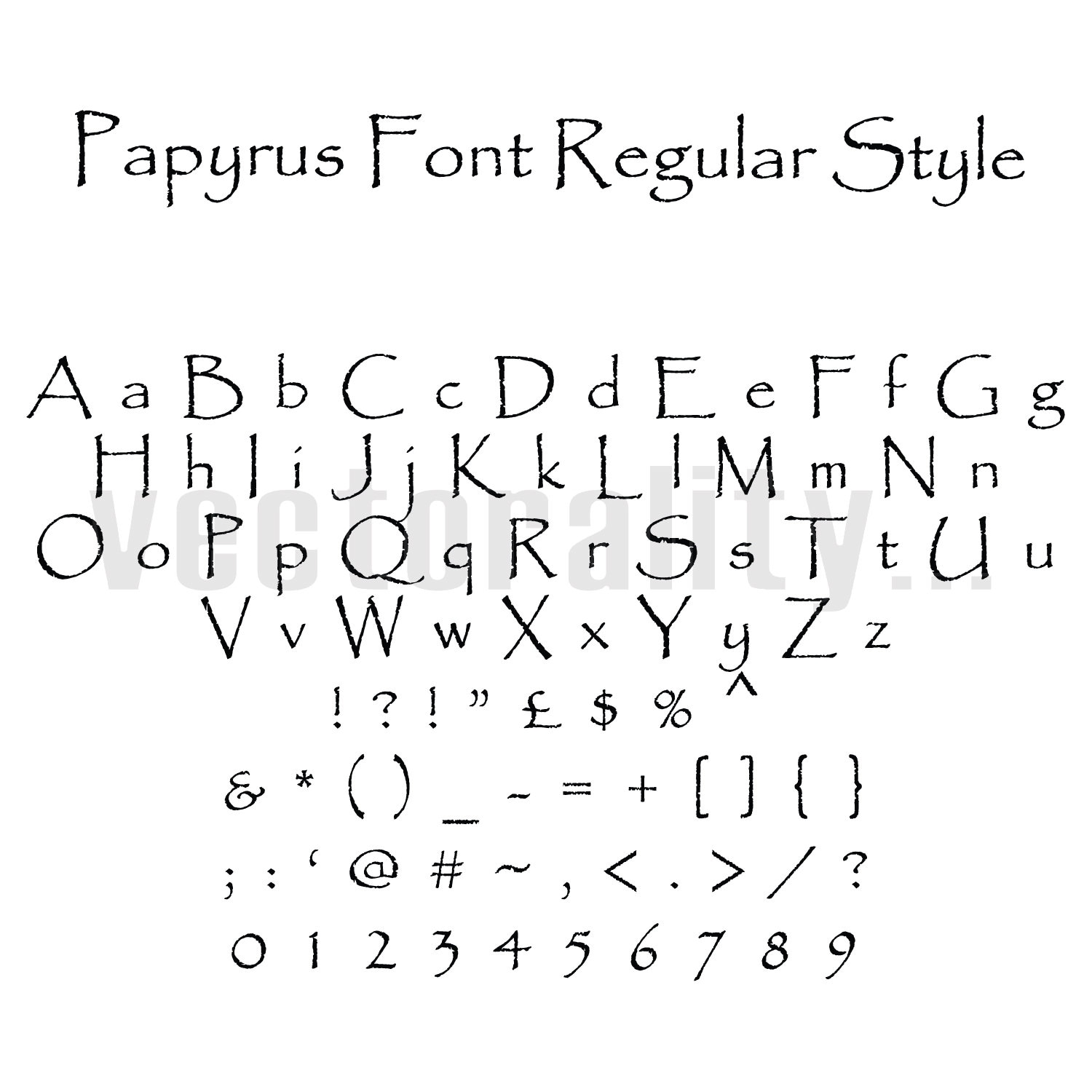 Egyptian Papyrus Font kết hợp giữa các ký tự Ai Cập cổ đại với phông chữ Papyrus độc đáo mang đến cho người xem nhưng trải nghiệm hoàn toàn mới lạ và hấp dẫn. Truy cập để khám phá thế giới đầy bí ẩn của phông chữ này.