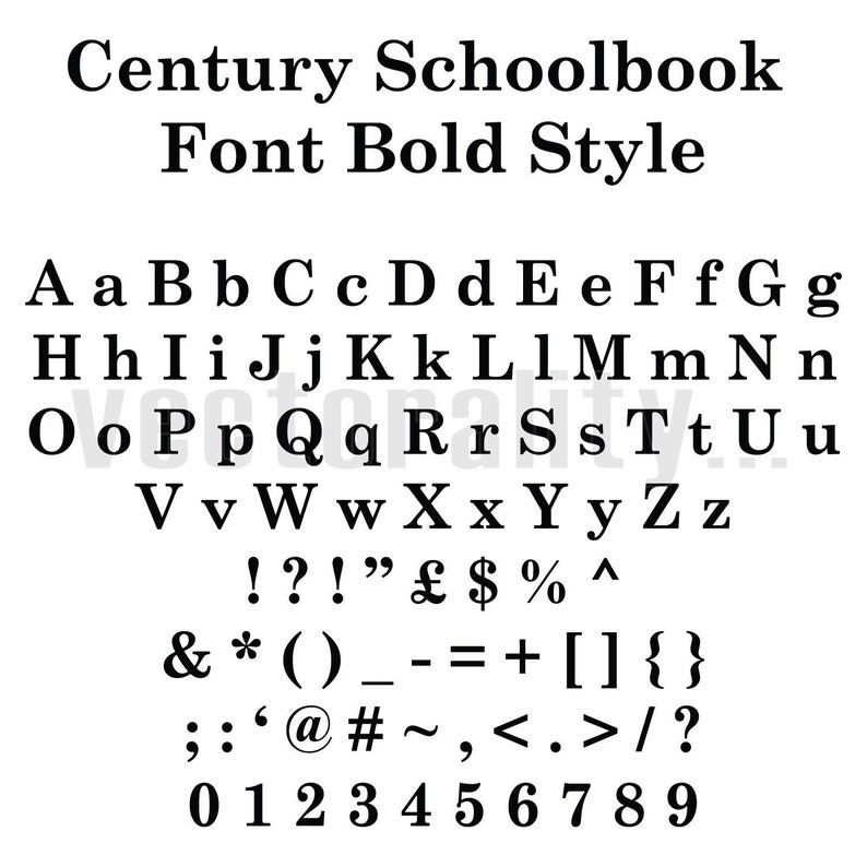 font century schoolbook font century schoolbook