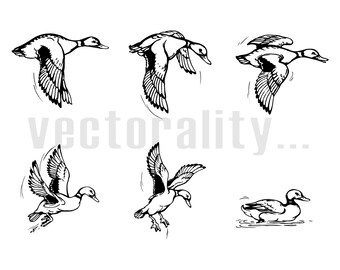 Flying Duck Svg Png - Etsy