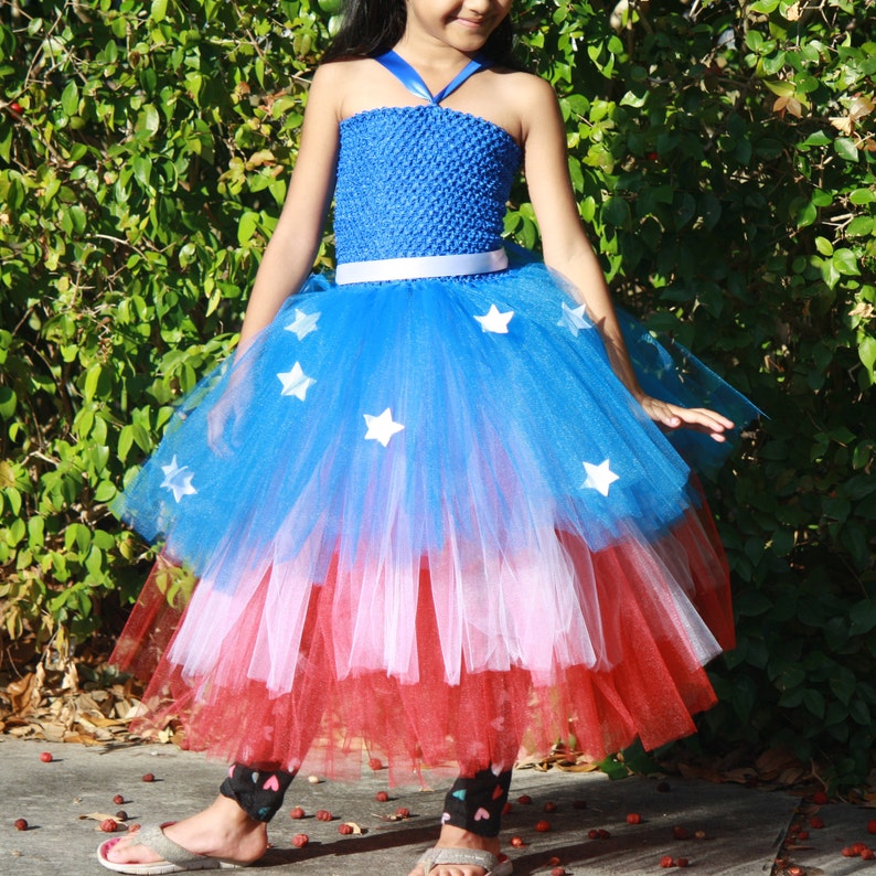 Girls July 4th Dress July 4th Tutu Red White And Blue Dress Girls Halloween Dress