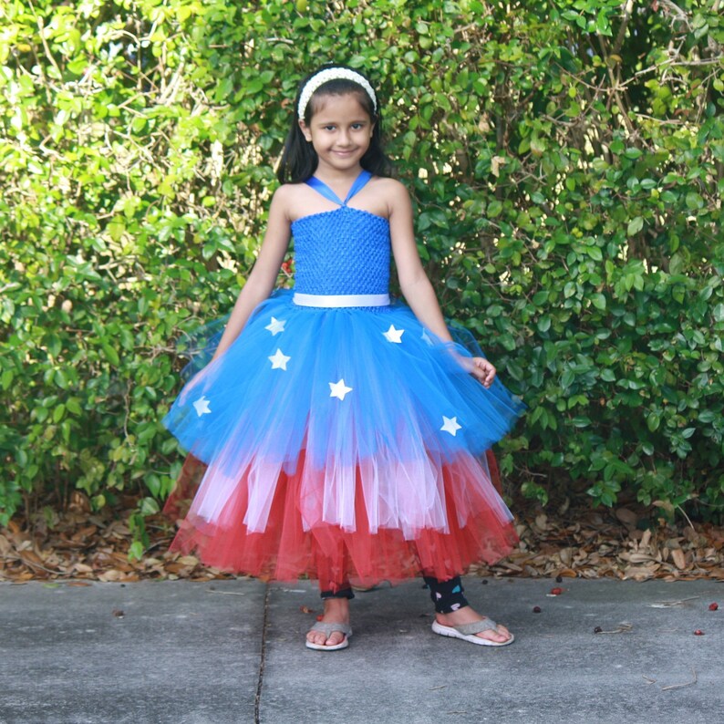 Girls July 4th Dress July 4th Tutu Red White And Blue Dress Girls Halloween Dress