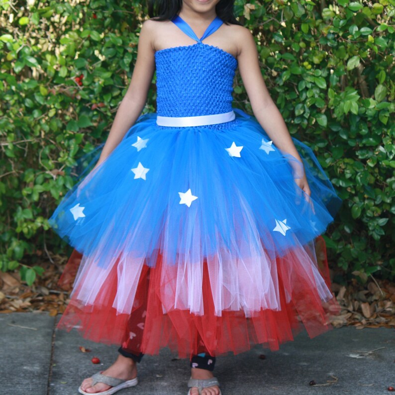 Girls July 4th Dress July 4th Tutu Red White And Blue Dress Girls Halloween Dress