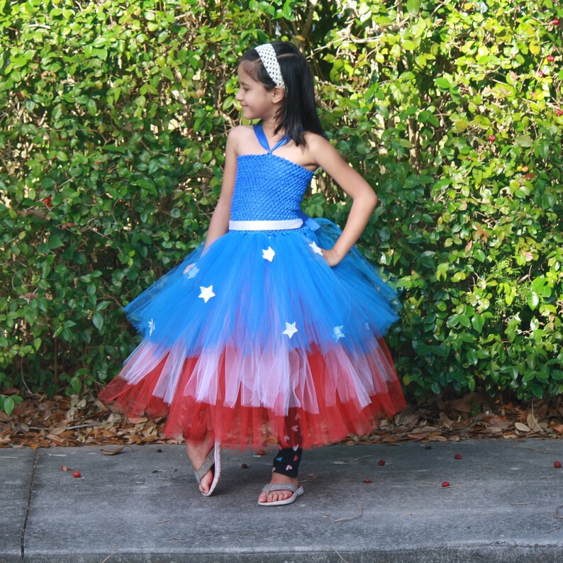 Girls July 4th Dress July 4th Tutu Red White And Blue Dress Girls Halloween Dress