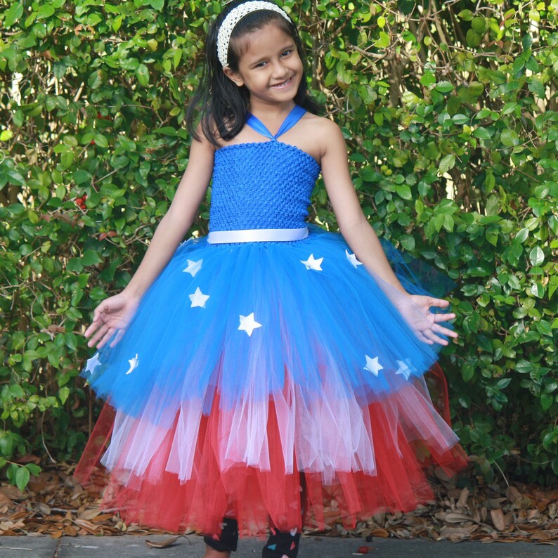 Girls July 4th Dress July 4th Tutu Red White And Blue Dress Girls Halloween Dress