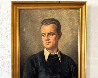 Portrait painter, Walther Meinhardt, Denmark Oil painting from 1946