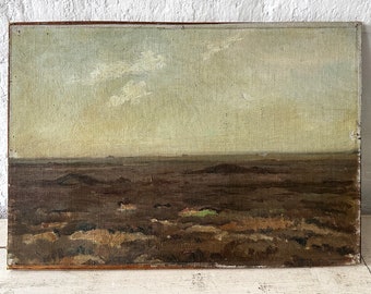 Puristische, weite Landschaft, Impressionist um 1900