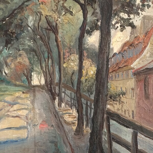 Impressionist, Romantischer Weg unter Bäumen, Skandinavien, 1. Hälfte 20. Jhd.