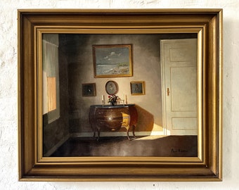 Fine, classic interior scene, Paul Rönne, Denmark, around 1950