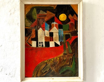 Moderne, expressionistische Landschaft, Ölgemälde um 1930