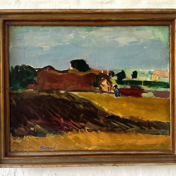 Expressionistic, powerful landscape, Denmark around 1954