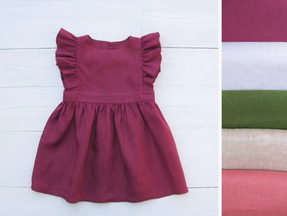 berry pinafore dress
