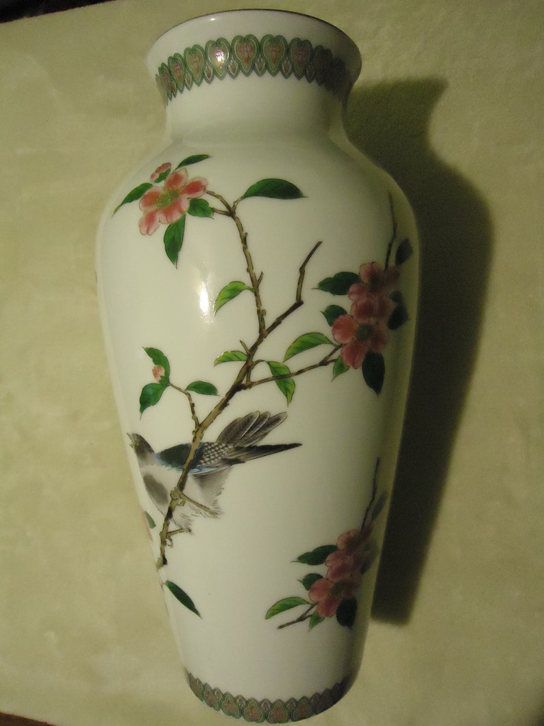 Shibata Vase Made In Japan With Pink Cherry Blossoms And Etsy