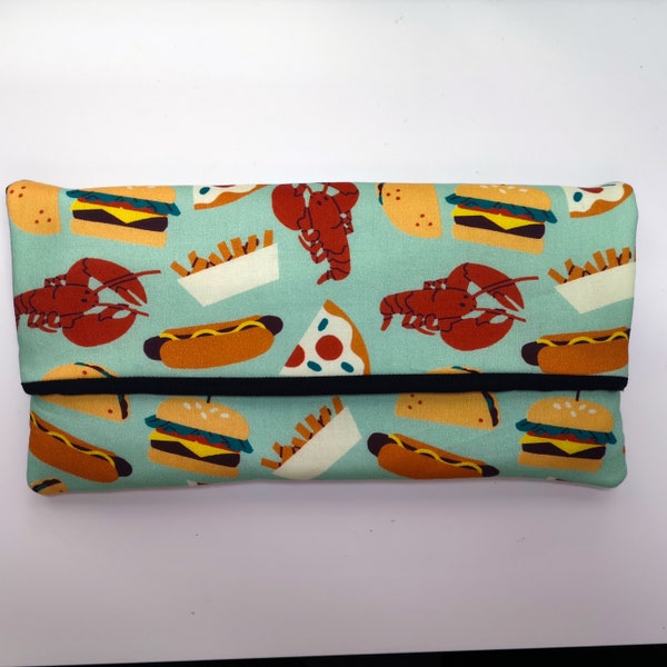 Nintendo Switch Carrying Case "Lobster Junk Food " printed Japanese Linen Switch Travel Pouch