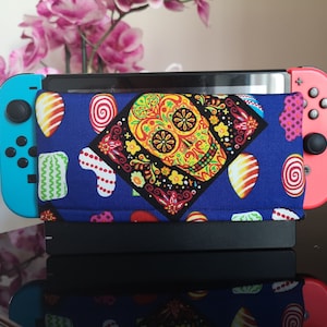 Nintendo Switch Dock Sock - "Kawaii Candy Skull" Acessórios Nintendo Switch capa de dock
