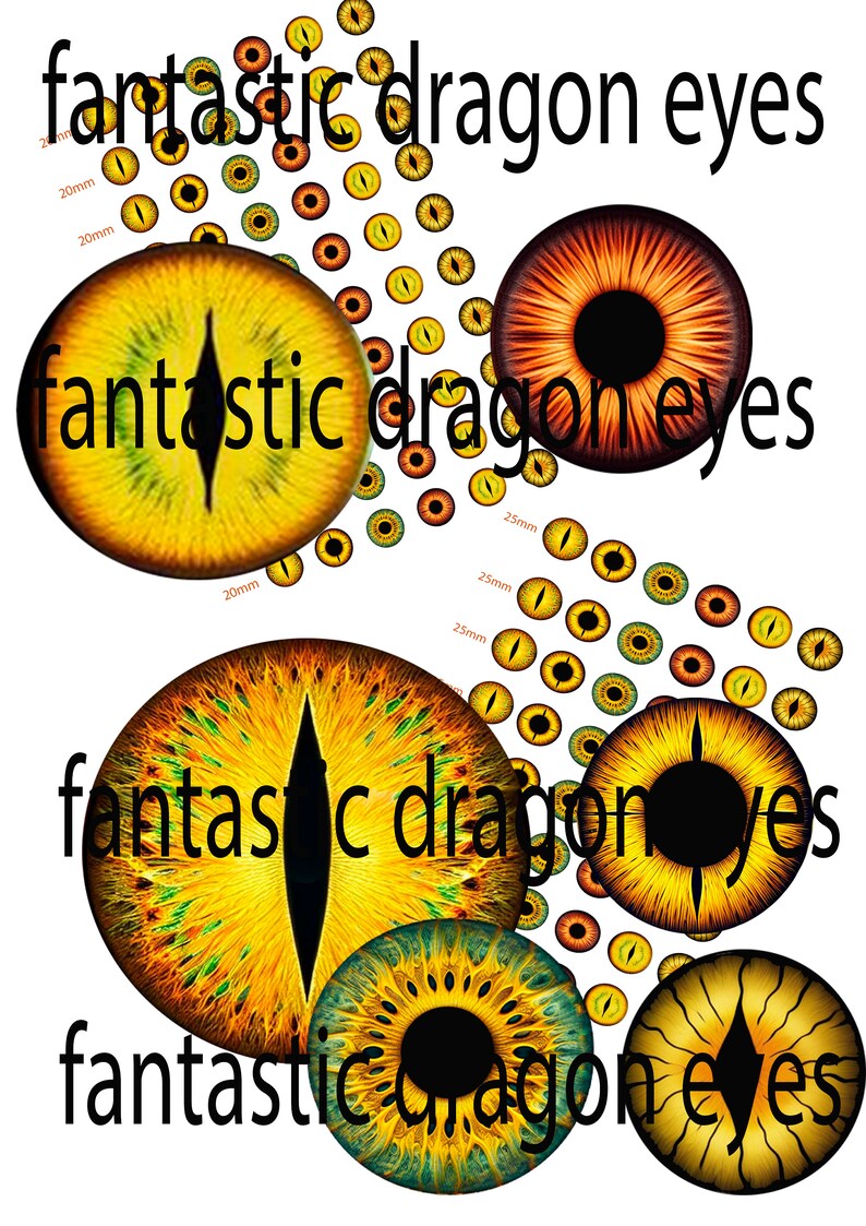Fantastic Dragon Eyes Printable Craft Circles Dragon Eye, Animal Eye ...